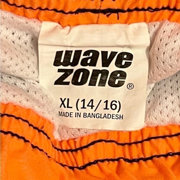 Wave Zone Neon Swim Shorts, Size 14/16 - Picture 4 of 4